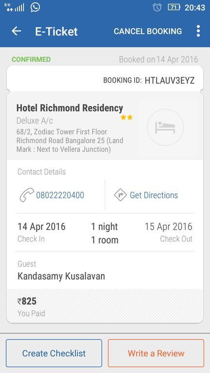 Hotel Richmond Residency バンガロール エクステリア 写真